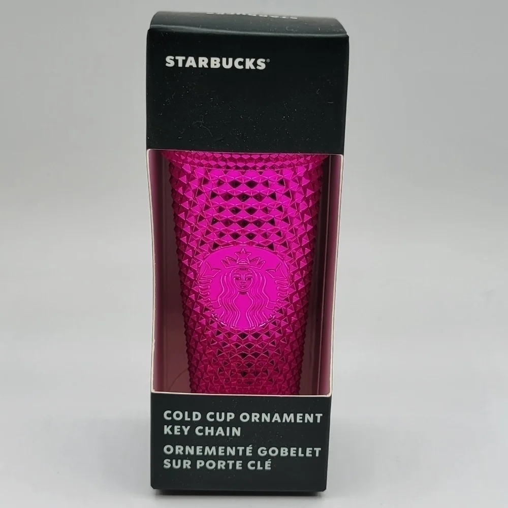 Starbucks Sangria Bling Studded Keychain Ornament Holiday 2022